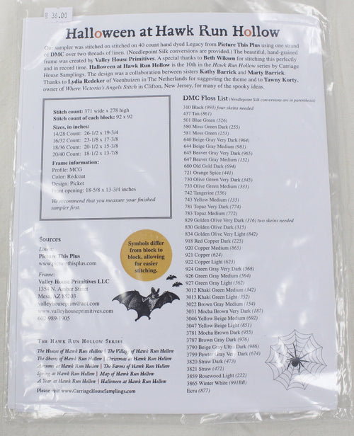 Carriage House Samplings - Halloween at Hawk Run Hollow
