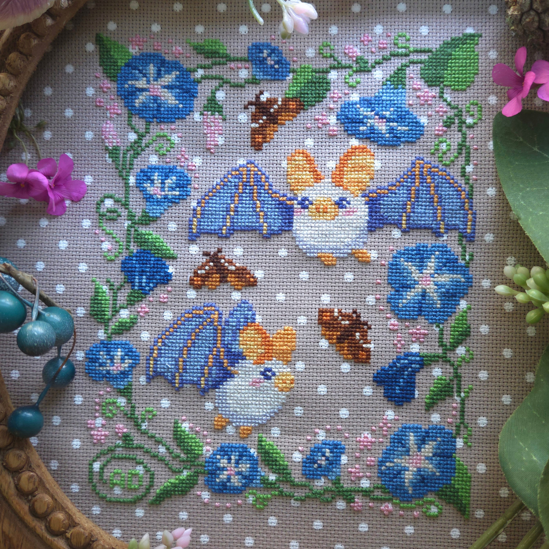 PRE-ORDER BAD Stitch Cross Stitch - Ghost Bat Sampler