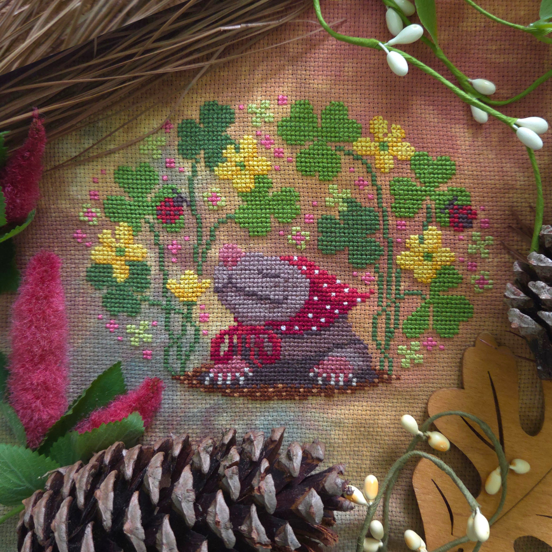 PRE-ORDER BAD Stitch Cross Stitch - Shrew in the Wood Sorrel