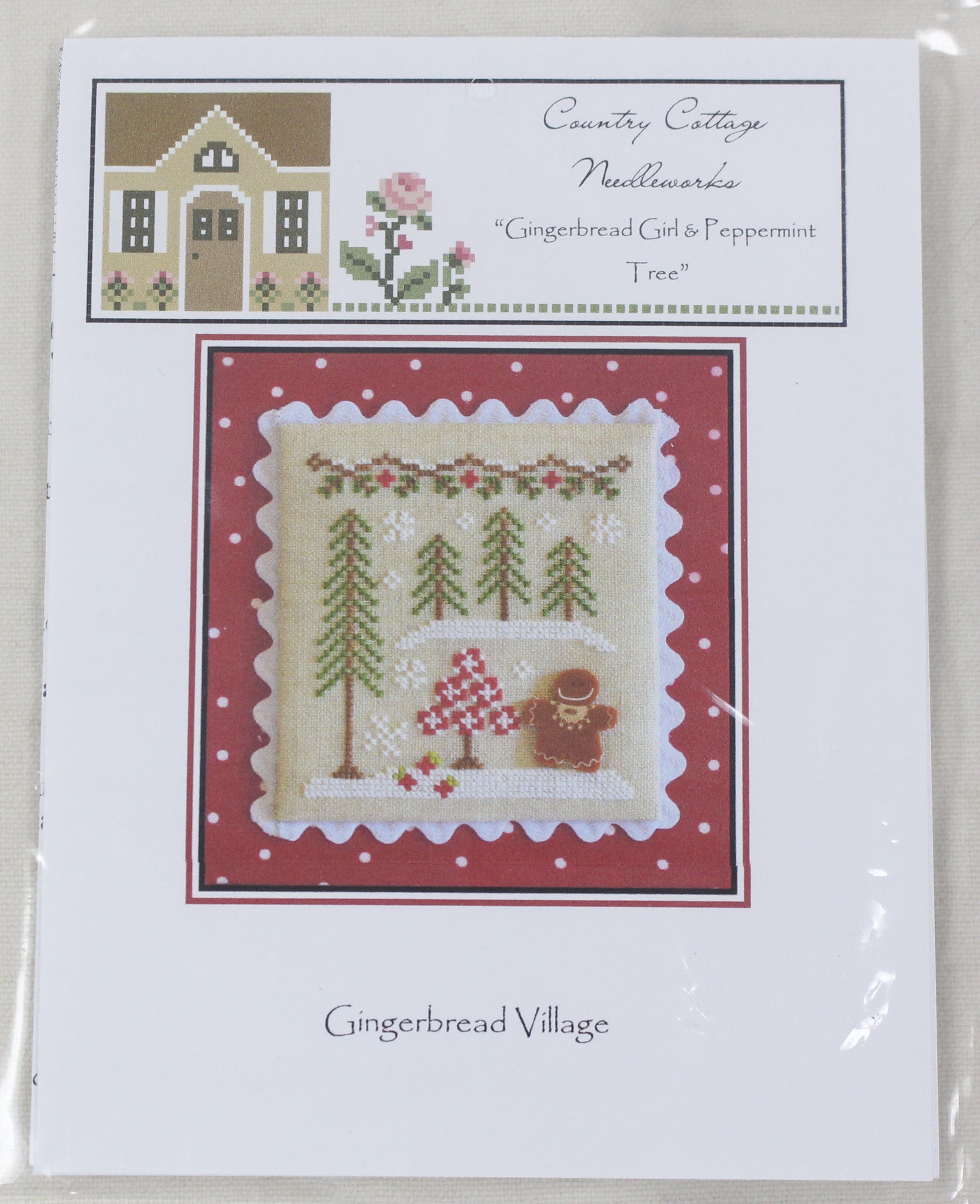 Country Cottage Needleworks - Gingerbread Girl & Peppermint Tree (Gingerbread Village)