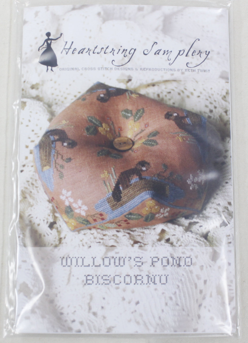 Heartstring Samplery - Willow's Pond Biscornu