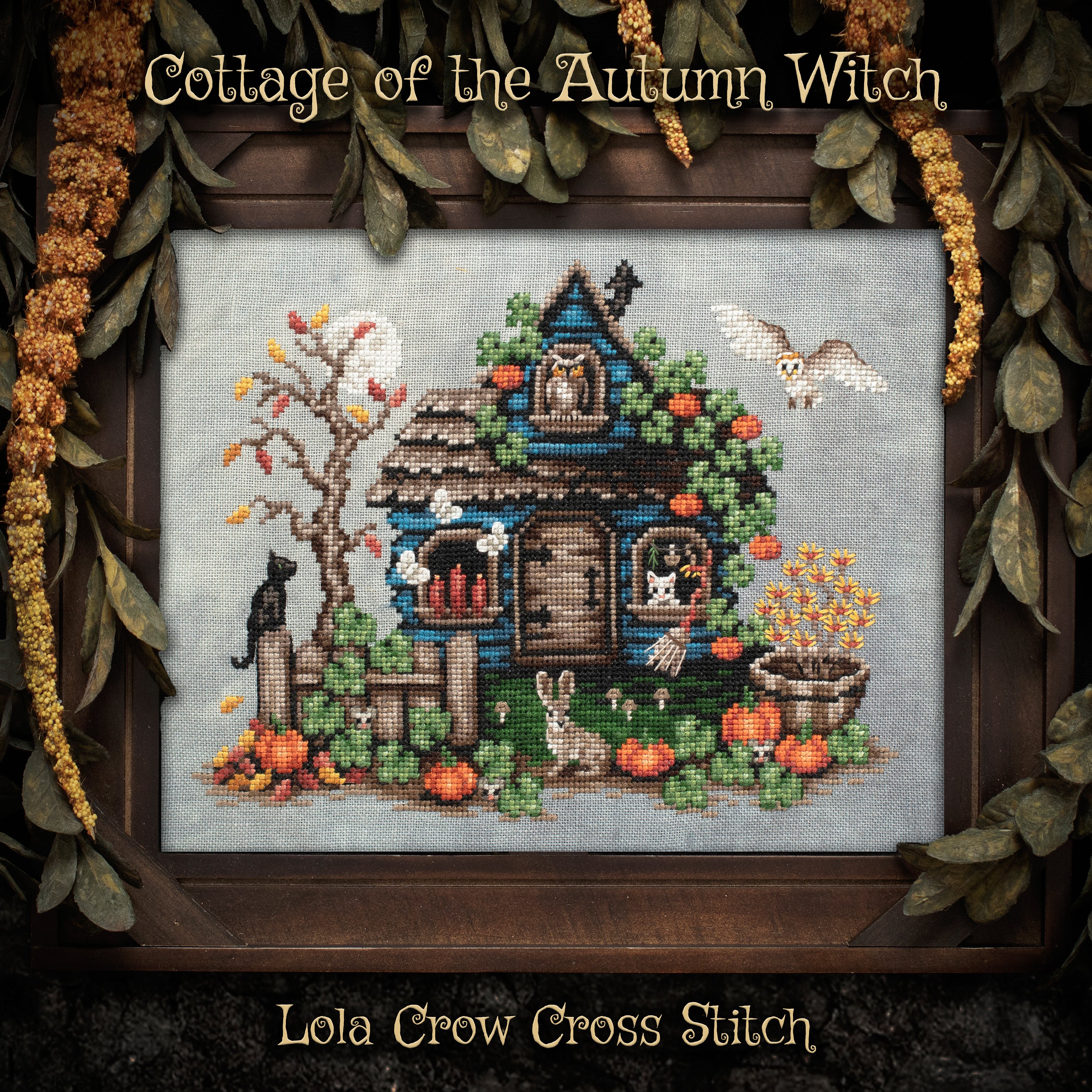 PRE-ORDER Lola Crow Cross Stitch - Cottage of the Autumn Witch